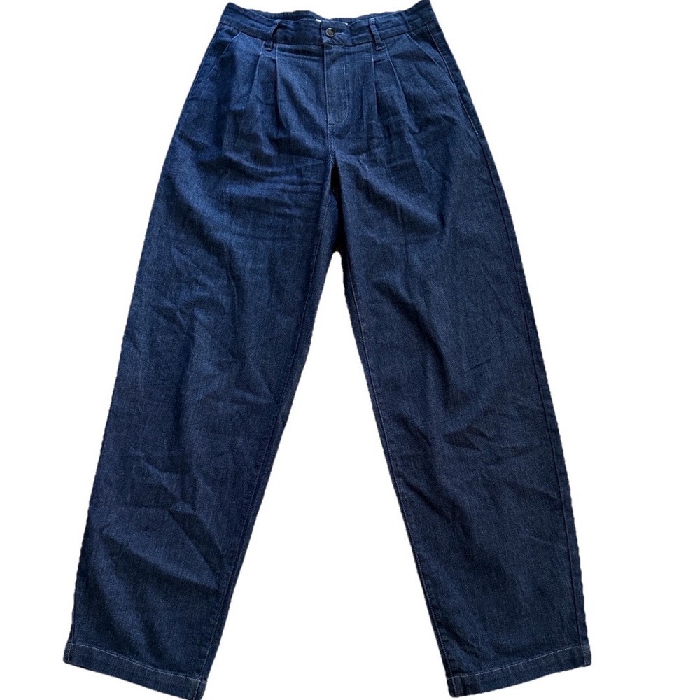 Paige Pleated Bella Trouser Jeans Styling Vancouver Indigo Women 31x33 Barrel HR